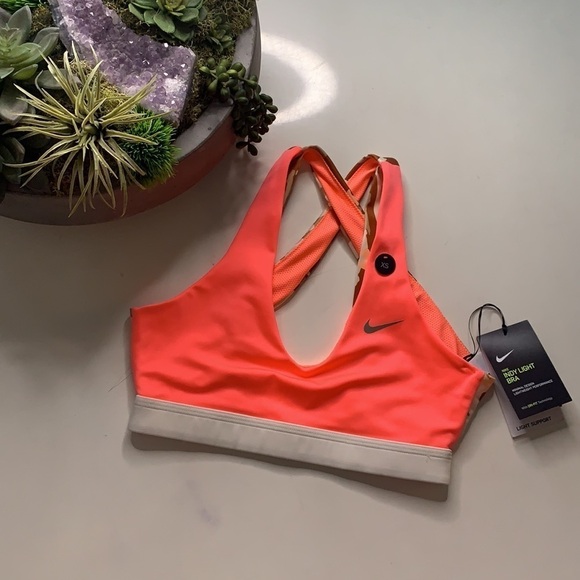 Nike Indy Light bra coral and sand Camo Strappy racerback sports bra nwt - Picture 7 of 7